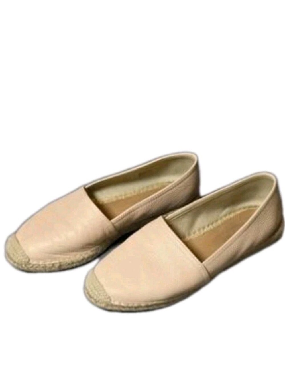 MAYPOL Anthropologie Leather Handcrafted Slip-On Espadrille Flats